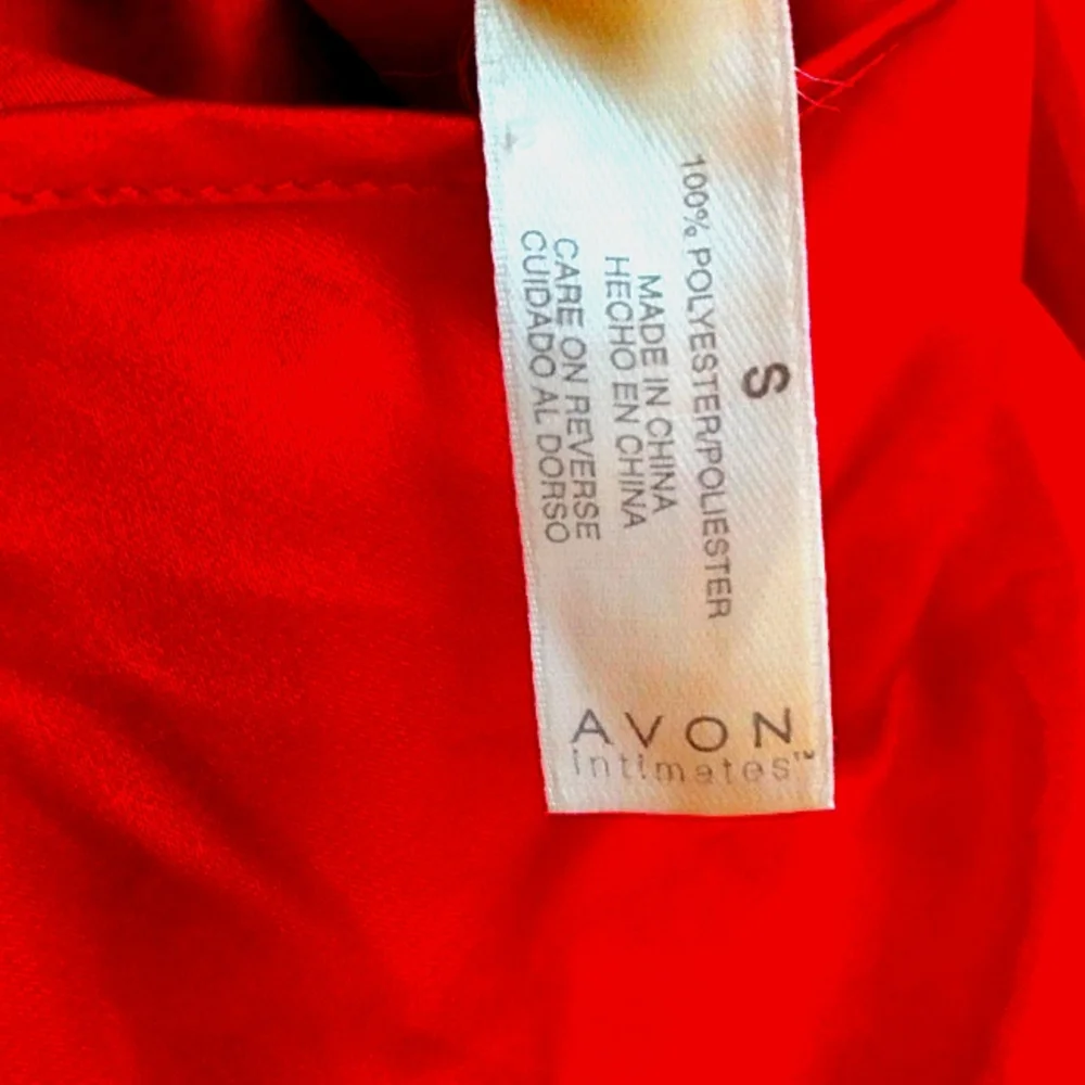 Women's vintage Avon red satin nighty Size S - Picture 4 of 4